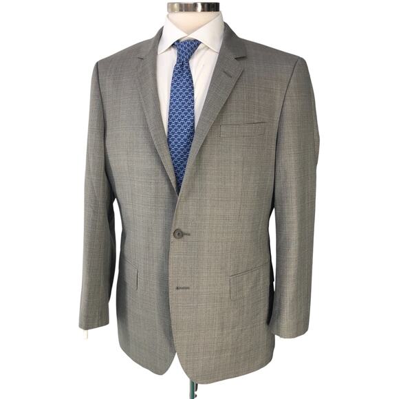 Hugo Boss Mens Size 40R Sport Coat Jacket Blazer Hutch3 Guabello Super 120s Gray